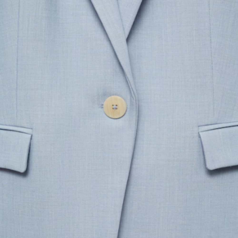 NWT MANGO BLAZER SKY BLUE SIZE 2 - Picture 6 of 7